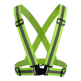 Robustt High Visibility Protective Safety Reflective Vest Belt Jacket, Night Cycling Reflector Strips Cross Belt Stripes